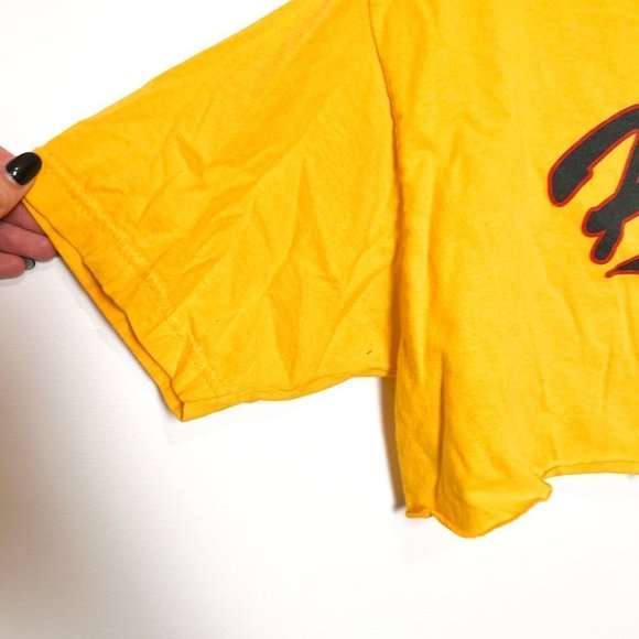 Tommy Hilfiger Y2K Reworked Yellow Graphic Crop Tee - Picture 6 of 7